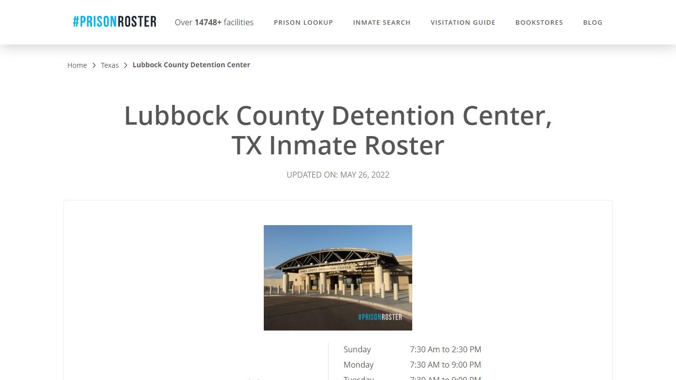 Lubbock County Detention Center, TX Inmate Roster